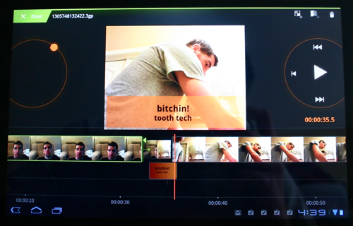 Google Movie Studio for Android tablets (honeycomb)