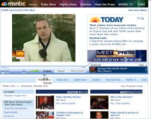 An MSNBC.com video playing perfectly well inside the WMP 11 Plug-in for Firefox. An MSNBC.com video playing perfectly well inside the WMP 11 Plug-in for Firefox.