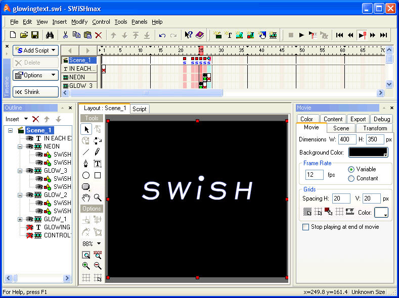 SWiSHmax - это программа которая позволяет быстро и легко, используя