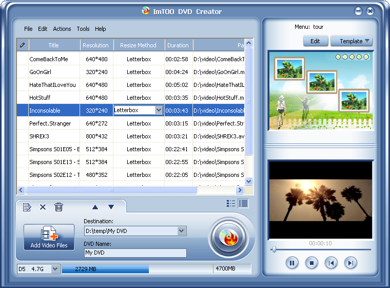 Cкачать ImTOO DVD Creator 6.0.6.0310 бесплатно без регистрации