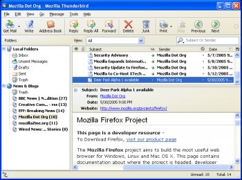 Mozilla Thunderbird for Windows 1.5.0.2