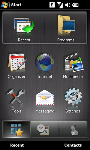 Sony Ericsson Xperia X2 Windows Mobile 6.5 interface