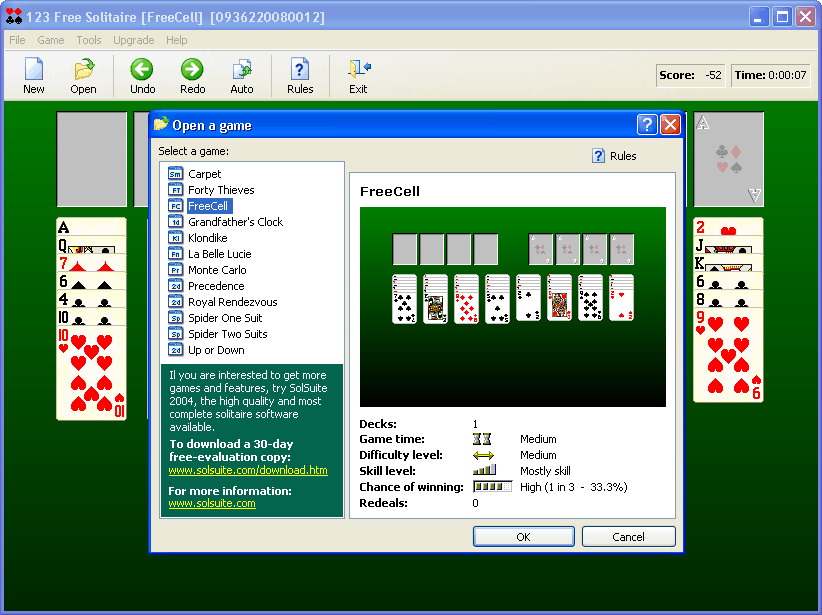 123 free solitaire 2006