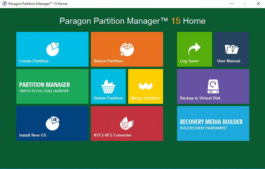 paragon partition manager 15 professional free download