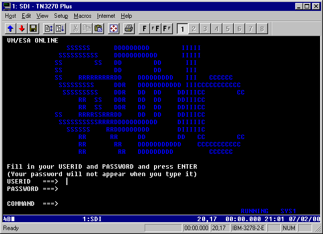 Mainframe 3270 terminal emulator - saclasopa