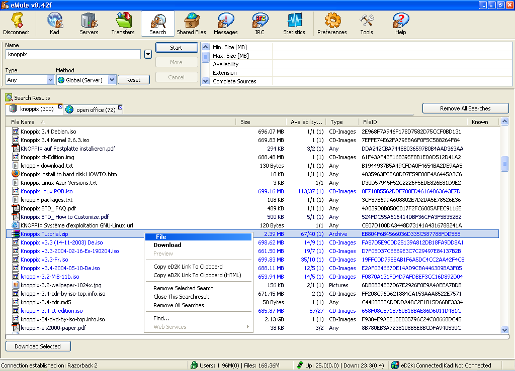 download emule list