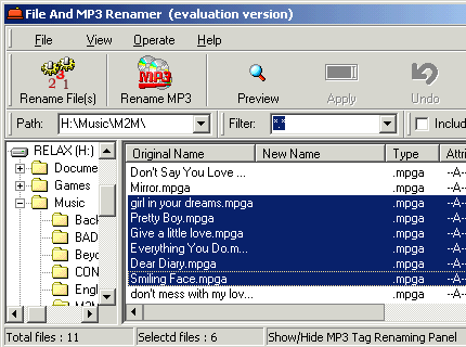 mp3 file renamer software