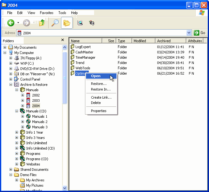 disk archive and restore software
