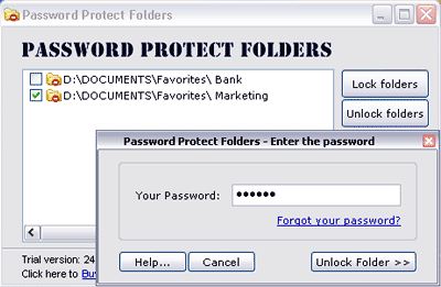 password protecting a folder on a twonky media server