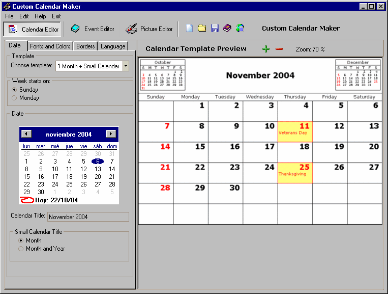 Custom Calendar Maker FileForum