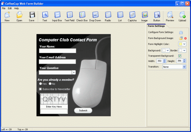 coffeecup web form builder portable
