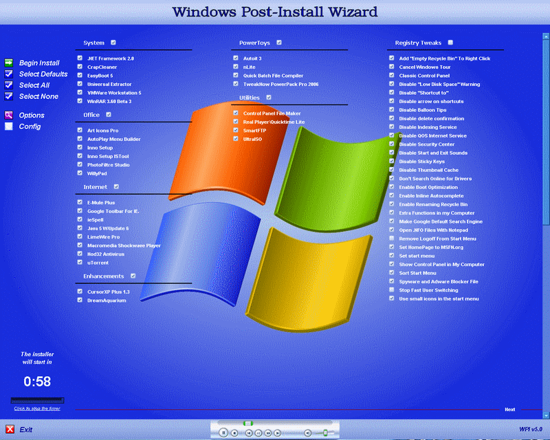 Windows Post Install Vista