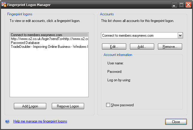 download digitalpersona password manager