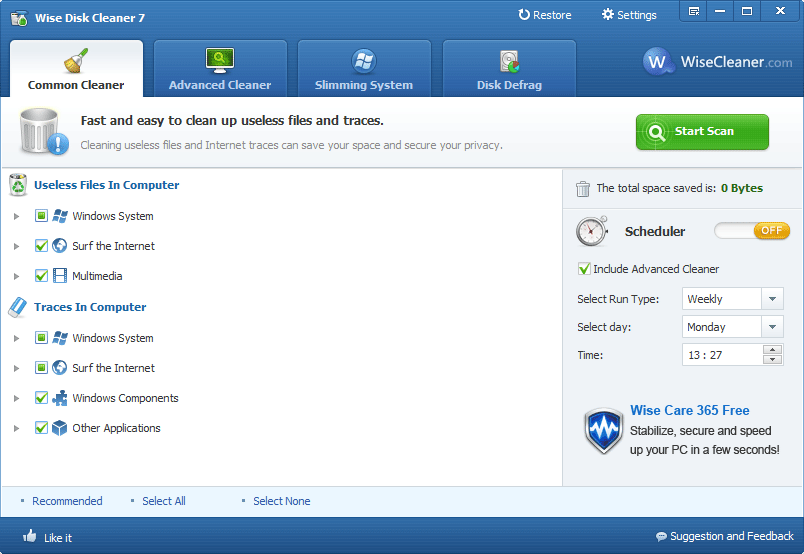 free downloads Wise Disk Cleaner 11.0.3.817