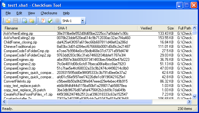 instal the new EF CheckSum Manager 23.07