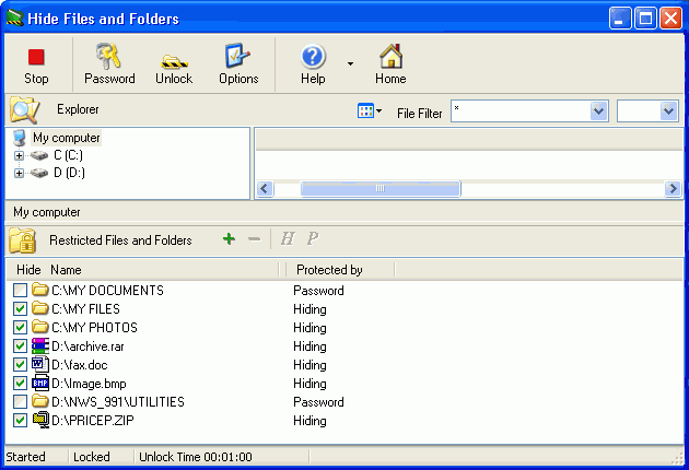 hide folders windows 7 from certain user
