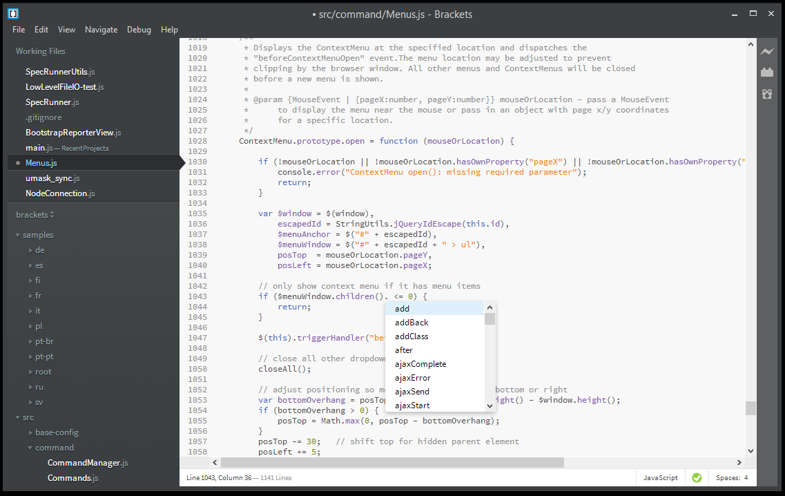 brackets osx