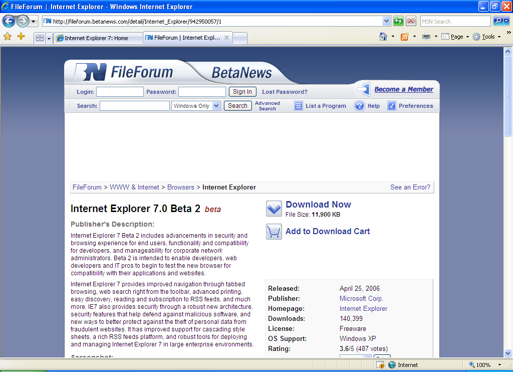 internet explorer 8 download for xp professional
