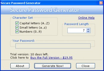 encrypted password generator