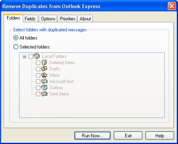 remove duplicate messages outlook express