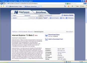 internet explorer updates for windows xp